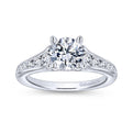 Gabriel & Co. 14k White Gold Contemporary Straight Engagement Ring