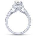 Gabriel & Co. 14k White Gold Entwined Halo Engagement Ring