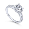 Gabriel & Co. 14k White Gold Entwined Halo Engagement Ring