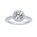 Gabriel & Co. 14k White Gold Entwined Halo Engagement Ring