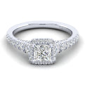 Gabriel & Co. 14k White Gold Entwined Halo Engagement Ring