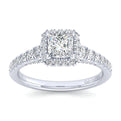 Gabriel & Co. 14k White Gold Entwined Halo Engagement Ring