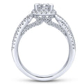 Gabriel & Co. 14k White Gold Entwined Halo Engagement Ring