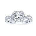 Gabriel & Co. 14k White Gold Entwined Halo Engagement Ring