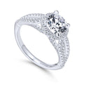 Gabriel & Co. 14k White Gold Entwined Halo Engagement Ring