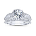 Gabriel & Co. 14k White Gold Entwined Halo Engagement Ring