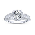 Gabriel & Co. 14k White Gold Entwined Halo Engagement Ring