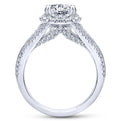 Gabriel & Co. 14k White Gold Entwined Halo Engagement Ring