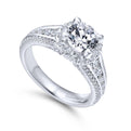 Gabriel & Co. 14k White Gold Entwined Halo Engagement Ring