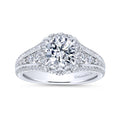 Gabriel & Co. 14k White Gold Entwined Halo Engagement Ring