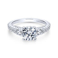 Gabriel & Co. 14k White Gold Entwined Straight Engagement Ring