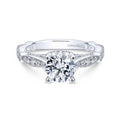 Gabriel & Co. 14k White Gold Entwined Straight Engagement Ring