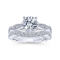 Gabriel & Co. 14k White Gold Entwined Straight Engagement Ring