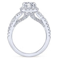 Gabriel & Co. 14k White Gold Entwined Halo Engagement Ring