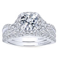 Gabriel & Co. 14k White Gold Entwined Halo Engagement Ring