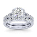 Gabriel & Co. 14k White Gold Entwined Halo Engagement Ring