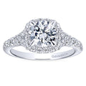 Gabriel & Co. 14k White Gold Entwined Halo Engagement Ring