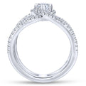 Gabriel & Co. 14k White Gold Nova Halo Engagement Ring