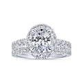 Gabriel & Co. 14k White Gold Contemporary Halo Engagement Ring