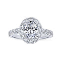 Gabriel & Co. 14k White Gold Contemporary Halo Engagement Ring