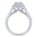 Gabriel & Co. 14k White Gold Entwined Double Halo Engagement Ring