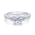 Gabriel & Co. 14k White Gold Entwined Three Stones Engagement Ring