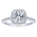 Gabriel & Co. 14k White Gold Entwined Halo Engagement Ring