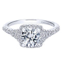 Gabriel & Co. 14k White Gold Entwined Halo Engagement Ring