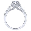 Gabriel & Co. 14k White Gold Entwined Halo Engagement Ring