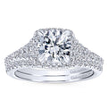 Gabriel & Co. 14k White Gold Entwined Halo Engagement Ring