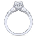 Gabriel & Co. 14k White Gold Entwined Halo Engagement Ring