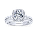 Gabriel & Co. 14k White Gold Entwined Halo Engagement Ring