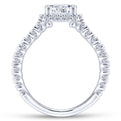 Gabriel & Co. 14k White Gold Crown Straight Engagement Ring