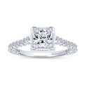 Gabriel & Co. 14k White Gold Crown Straight Engagement Ring