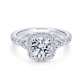 Gabriel & Co. 14k White Gold Entwined Halo Engagement Ring