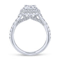 Gabriel & Co. 14k White Gold Entwined Double Halo Engagement Ring