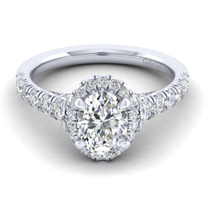 Gabriel & Co. 14k White Gold Entwined Halo Engagement Ring