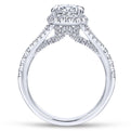 Gabriel & Co. 14k White Gold Entwined Halo Engagement Ring