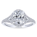 Gabriel & Co. 14k White Gold Entwined Halo Engagement Ring