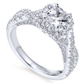 Gabriel & Co. 14k White Gold Entwined Halo Engagement Ring