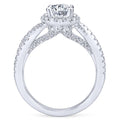 Gabriel & Co. 14k White Gold Entwined Halo Engagement Ring