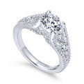 Gabriel & Co. 14k White Gold Entwined Straight Engagement Ring