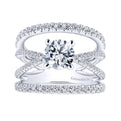 Gabriel & Co. 14k White Gold Nova Split Shank Engagement Ring