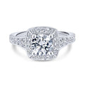 Gabriel & Co. 14k White Gold Entwined Halo Engagement Ring