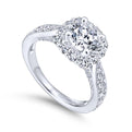 Gabriel & Co. 14k White Gold Entwined Halo Engagement Ring