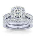 Gabriel & Co. 14k White Gold Entwined Halo Engagement Ring