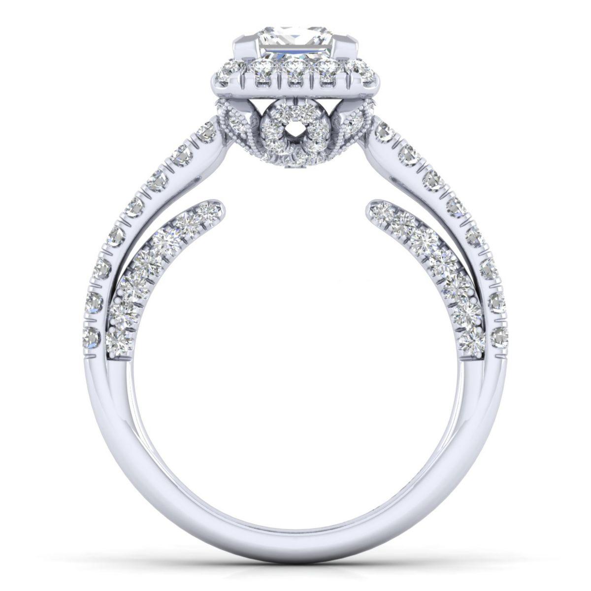 Gabriel & Co. 14k White Gold Infinity Halo Engagement Ring