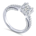 Gabriel & Co. 14k White Gold Infinity Halo Engagement Ring