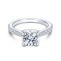 Gabriel & Co. 14k White Gold Contemporary Straight Engagement Ring