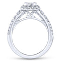 Gabriel & Co. 14k White Gold Contemporary Halo Engagement Ring